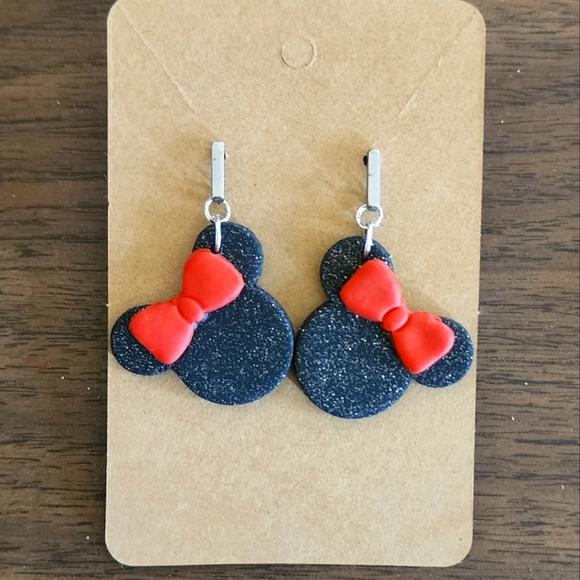 Jewelry - Mouse Clay Post Dangle Earrings
